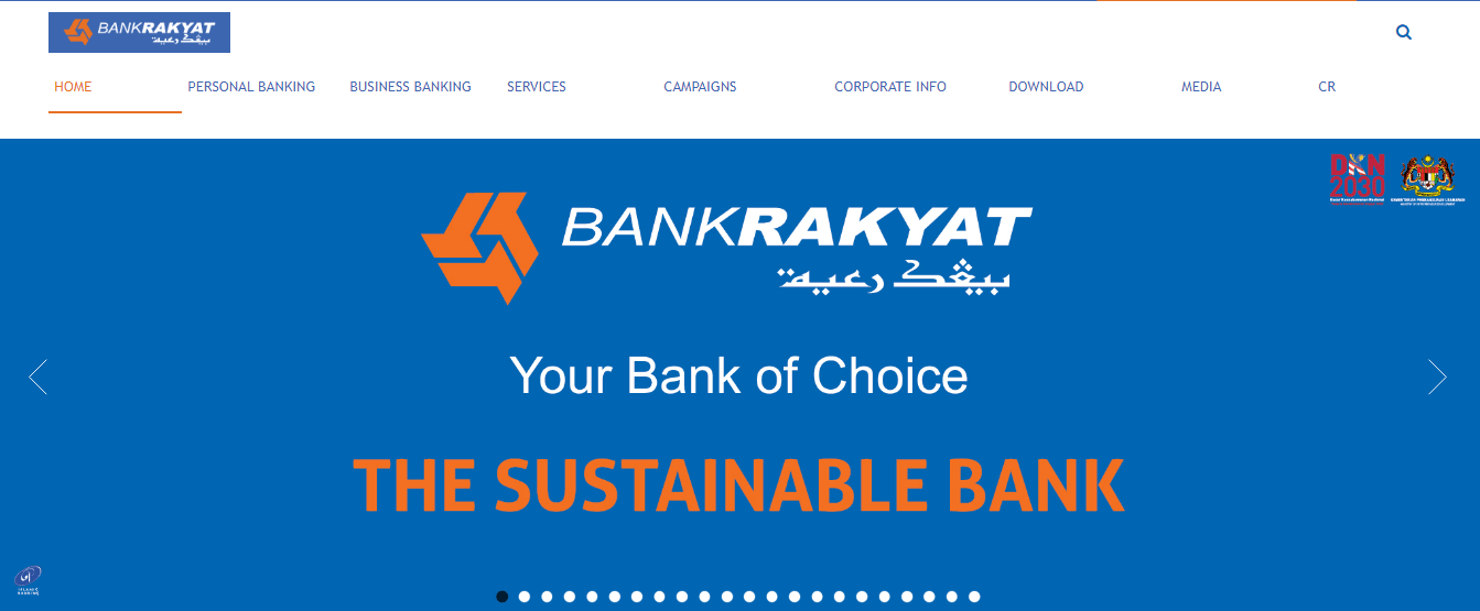 Bank Rakyat's Homepage