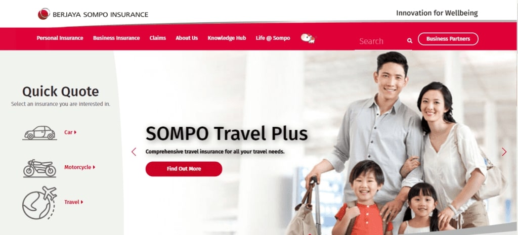 SOMPO Travel Plus' homepage