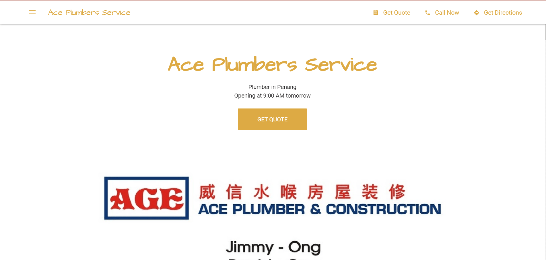 Ace Plumbers Service's Homepage