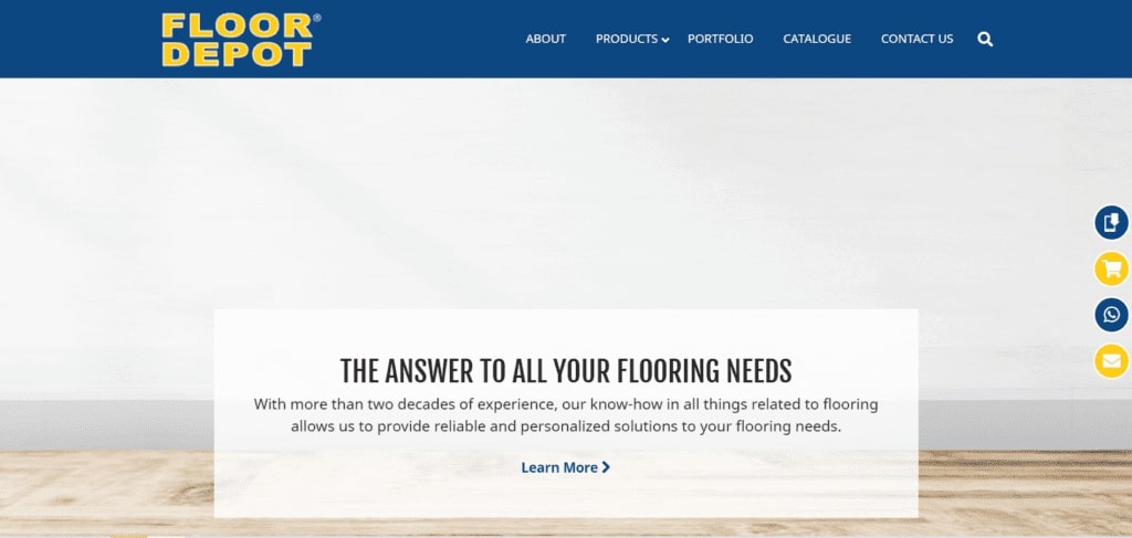 FLOOR DEPOT's homepage