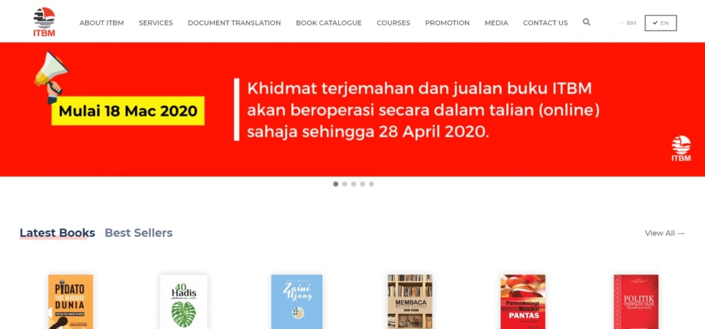 Institut Terjemahan & Buku Malaysia's homepage