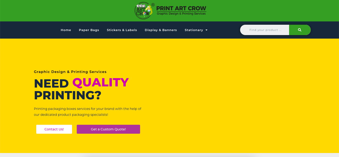 Print Art Crow