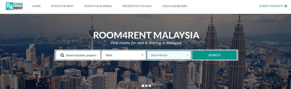 Room4Rent Malaysia's homepage