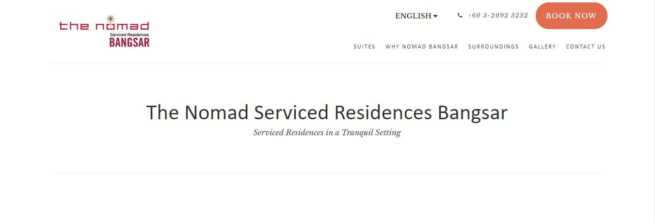 The Nomad Serviced Residences' Homepage