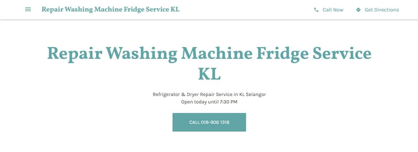 Repair Washing Machine Fridge Service KL's Homepage