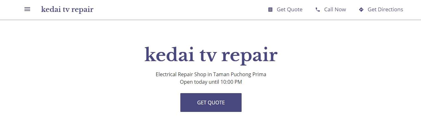 Kedai Tv Repair's Homepage