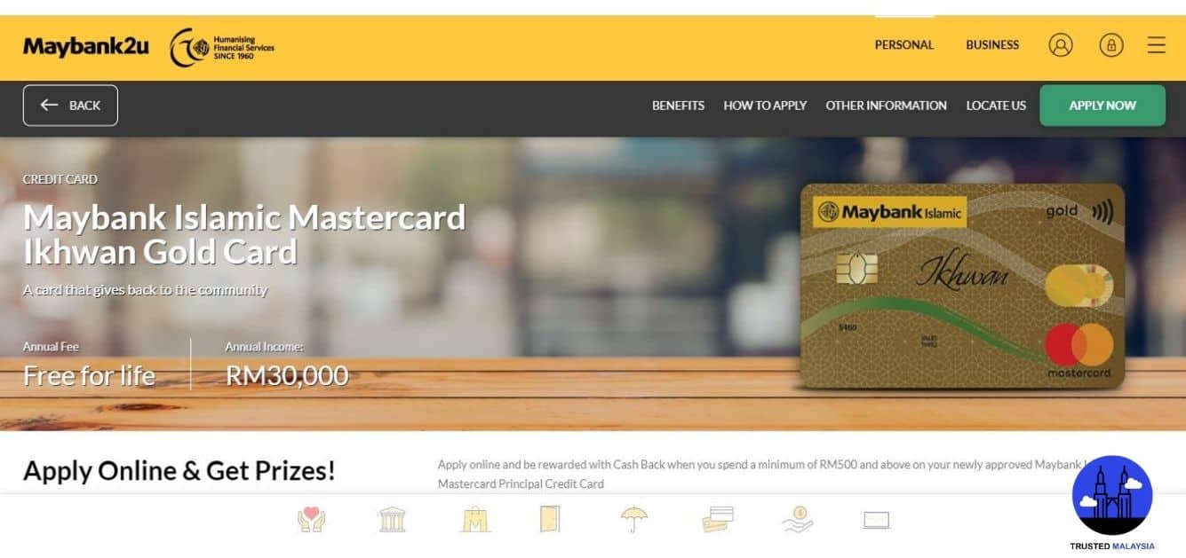 Maybank Islamic Mastercard Ikhwan Gold Card's Homepage