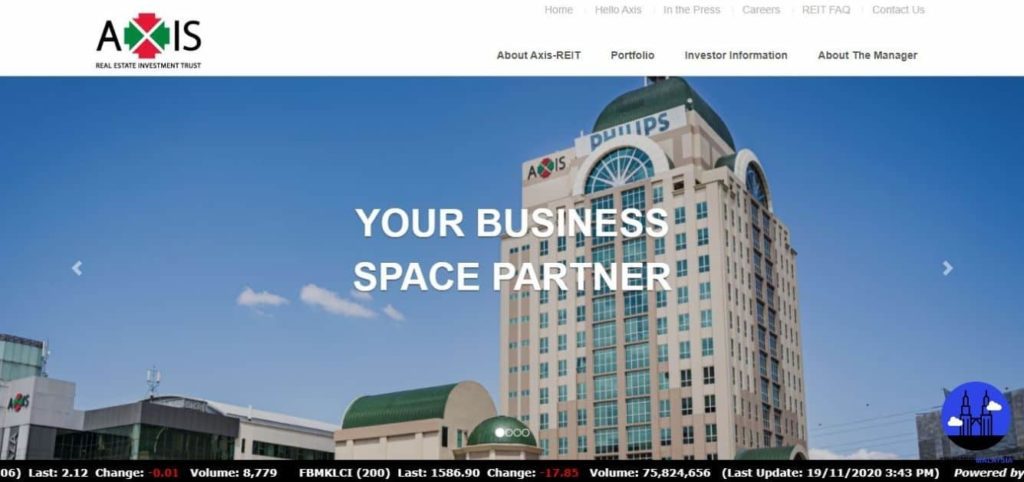 Axis REIT's Homepage