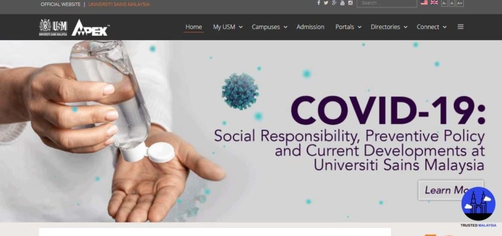 Universiti Sains Malaysia's Homepage