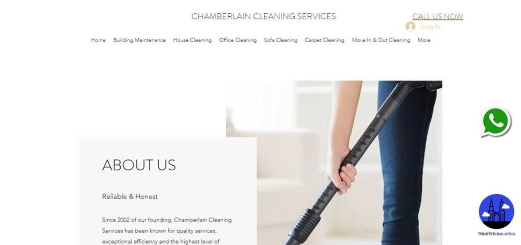 Chamberlain Cleaning Services' Homepage