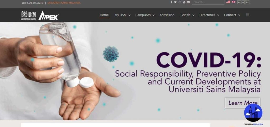 Universiti Sains Malaysia's Homepage