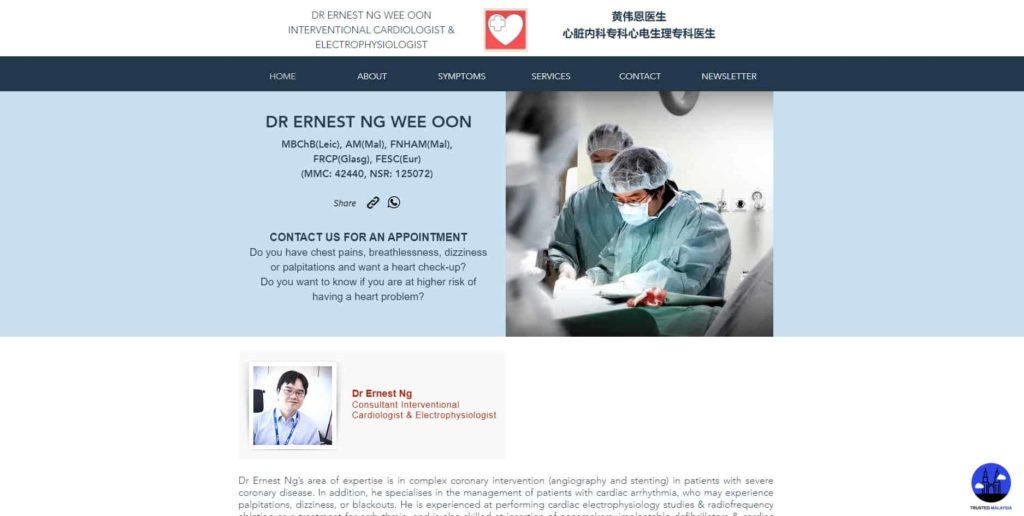 Pantai Heart Centre's Homepage