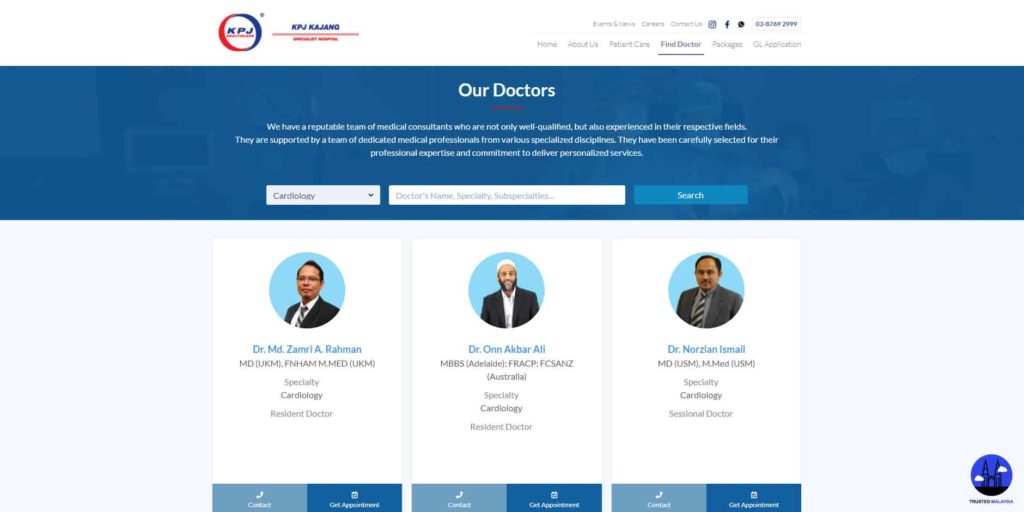 KPJ Penang Specialist Hospital's Homepage