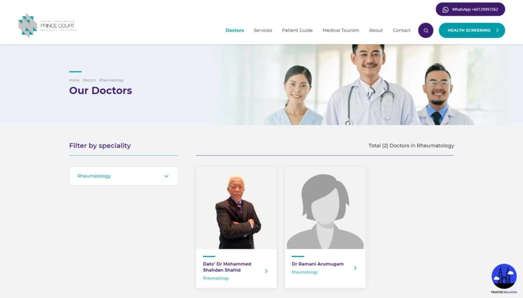 Prince Court Medical Centre's Homepage