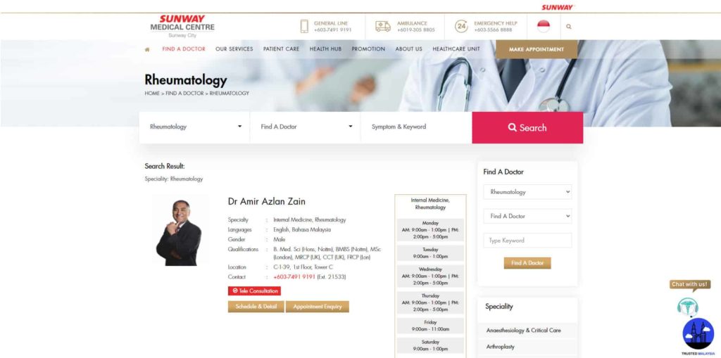 Sunway Medical Centre's Homepage