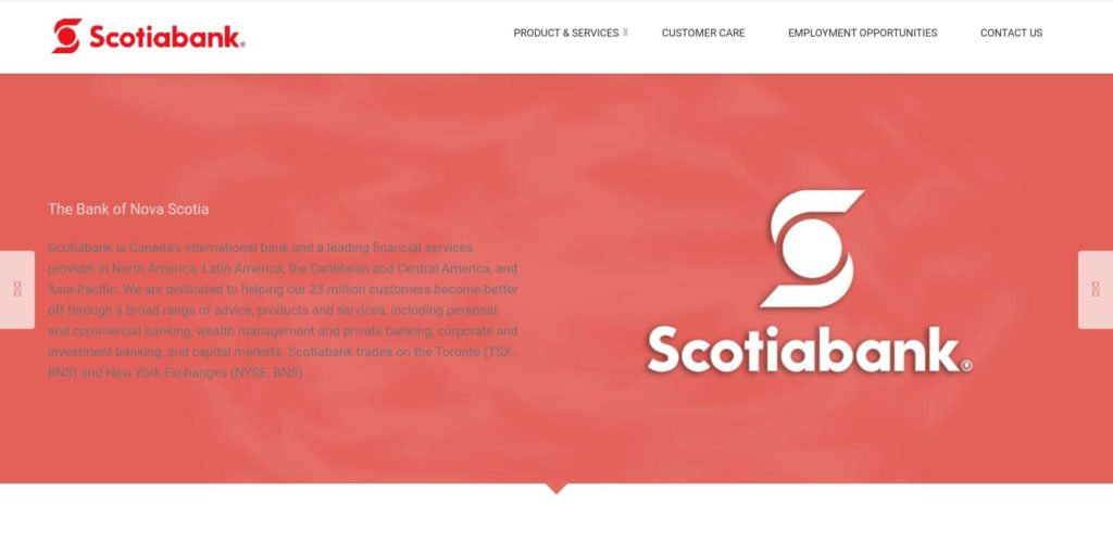 Bank of Nova Scotia Fixed Deposit's Homepage