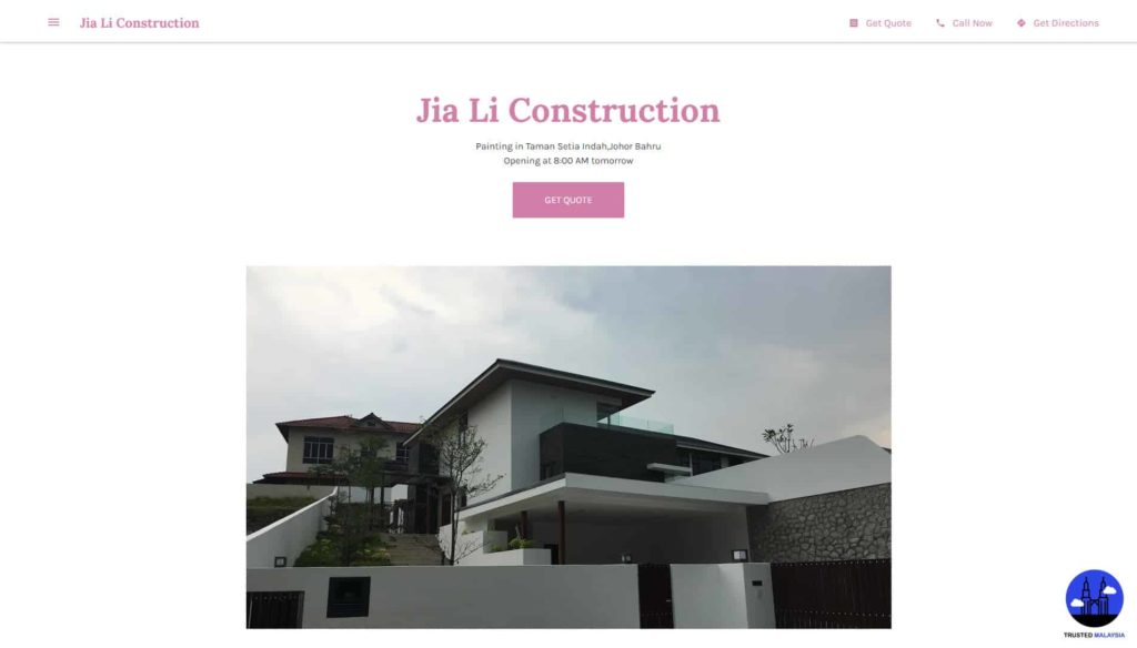 Jia Li Construction's Homepage