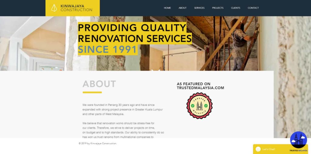 Kinwajaya Construction's Homepage