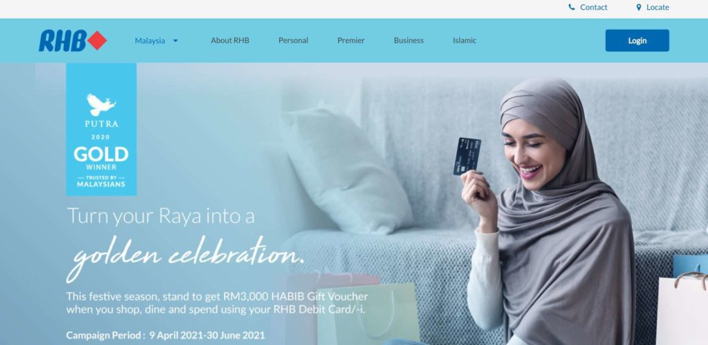 RHB Ordinary Fixed Deposit's Homepage