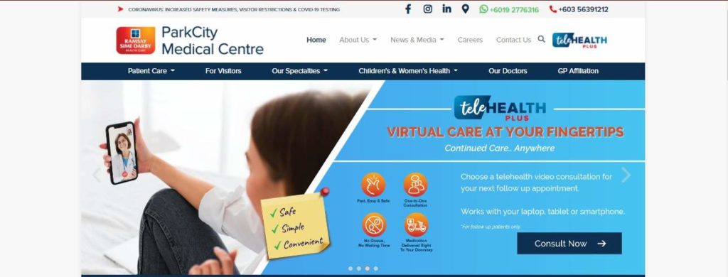 Park City Medical Centre's Homepage