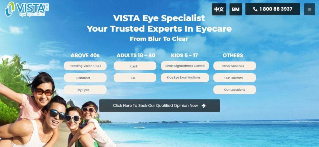 Vista Eye Specialist's Homepage