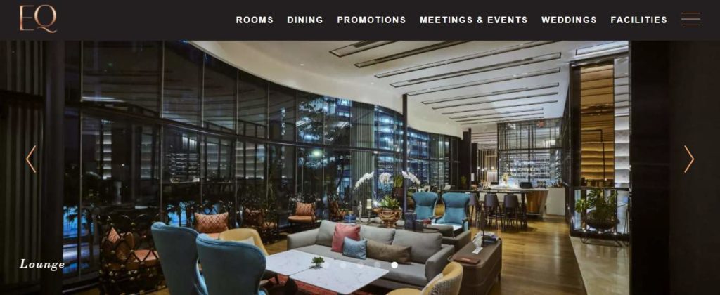 The Bottega Lounge at EQ Hotel's Homepage