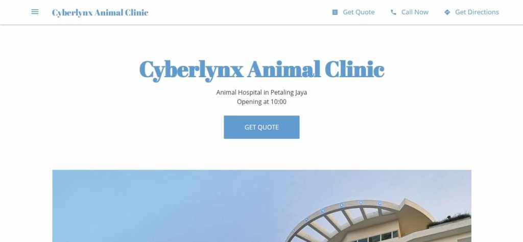 Cyberlynx Animal Clinic's Homepage