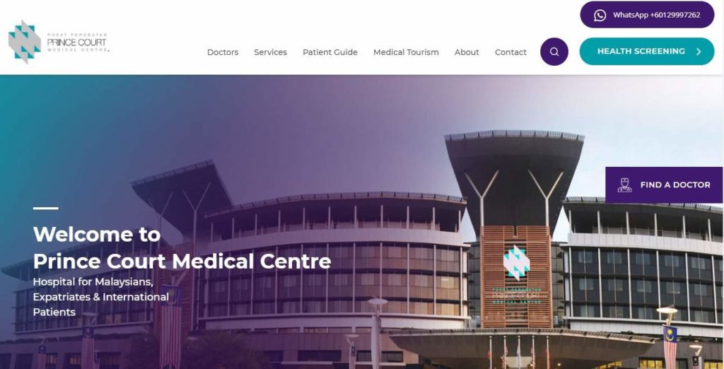 Prince Court Medical Center's Homepage