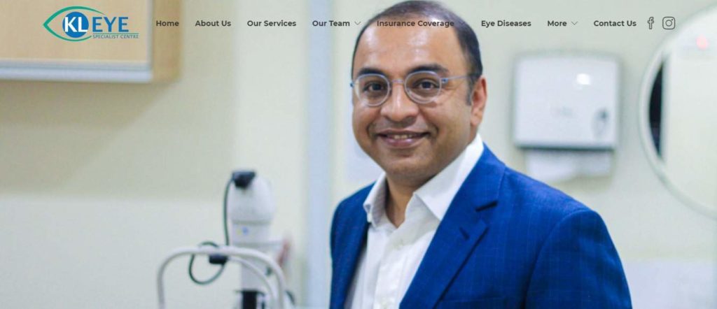 KL Eye Specialist Centre's Homepage