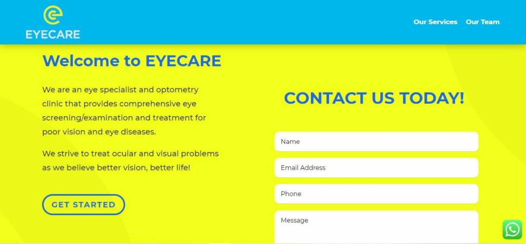 Pusat Pakar Mata EYECARE Specialist Eye Centre's Homepage