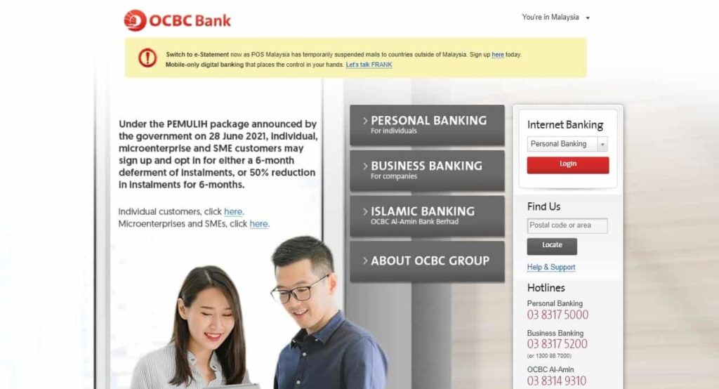 OCBC Bank Malaysia's Homepage