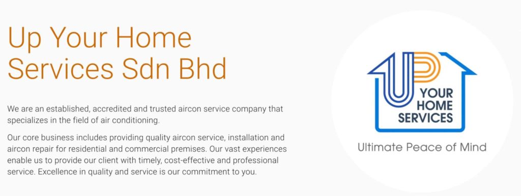 Up Your Home Services Sdn Bhd's Homepage