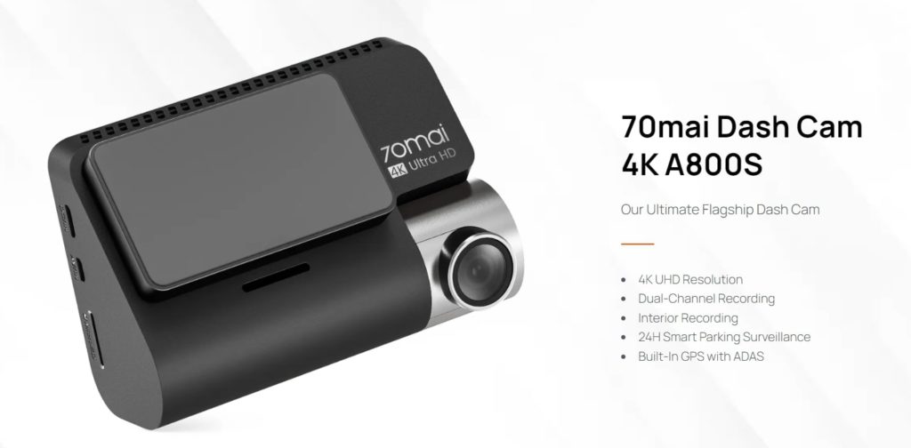 70mai Dash Cam 4K A800S #1