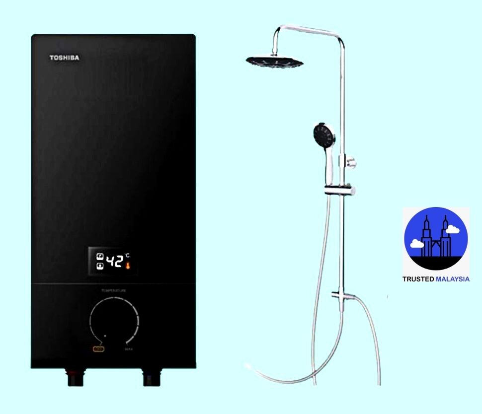 Toshiba Digital Water Heater w/ DC Pump and Rain Shower (DSK38ES3MB)_water heater unboxing_trusted malaysia
