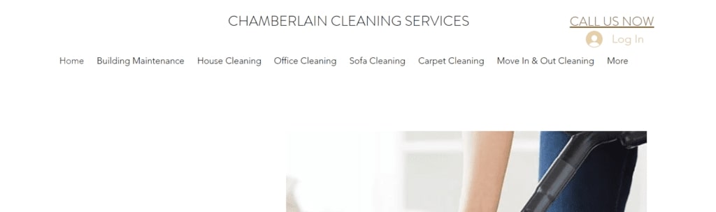 Chamberlain Cleaning Services' homepage