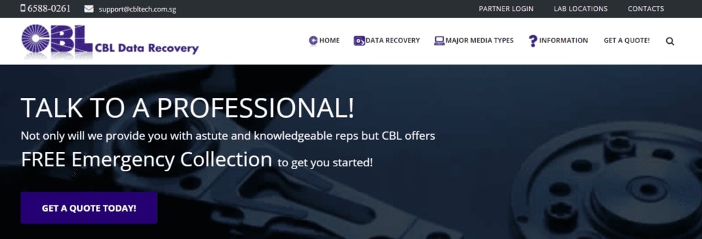 CBL Data recovery's homepage