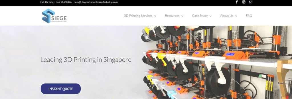 Siege Advanced Manufacturing's homepage