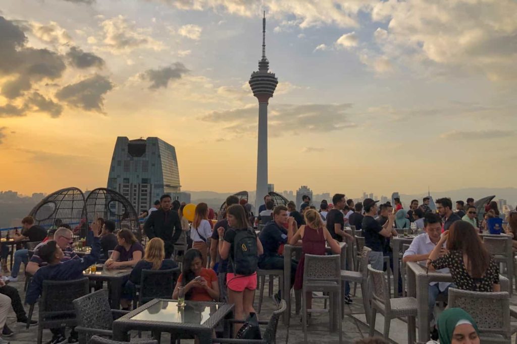 Drink the night away on top of a helipad