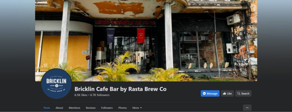 Bricklin Cafe Bar's Homepage