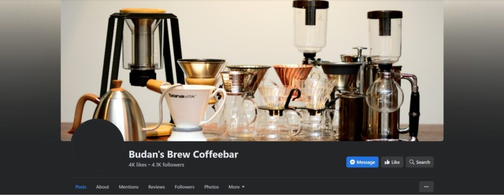 Budan’s Brew Coffeebar's Homepage