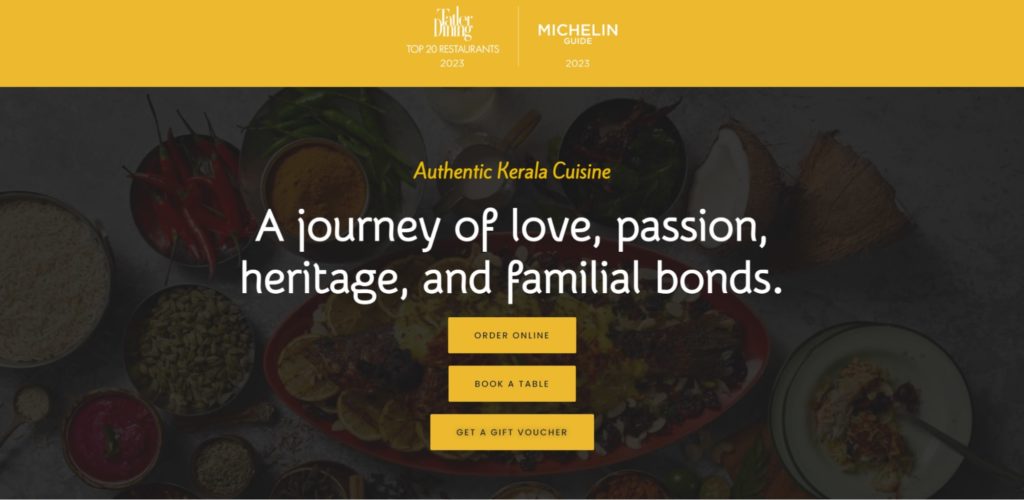 Kayra Kerala Cuisine's Homepage