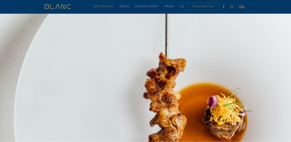 Restaurant Blanc's Homepage