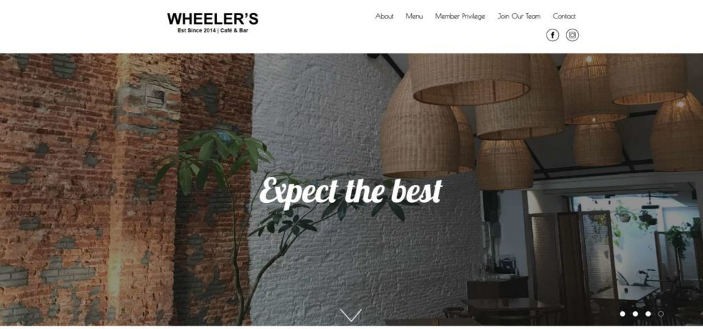 Wheeler’s Cafe & Bar's Homepage