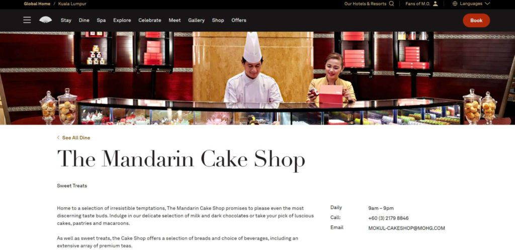 The Mandarin Cake Shop's Homepage